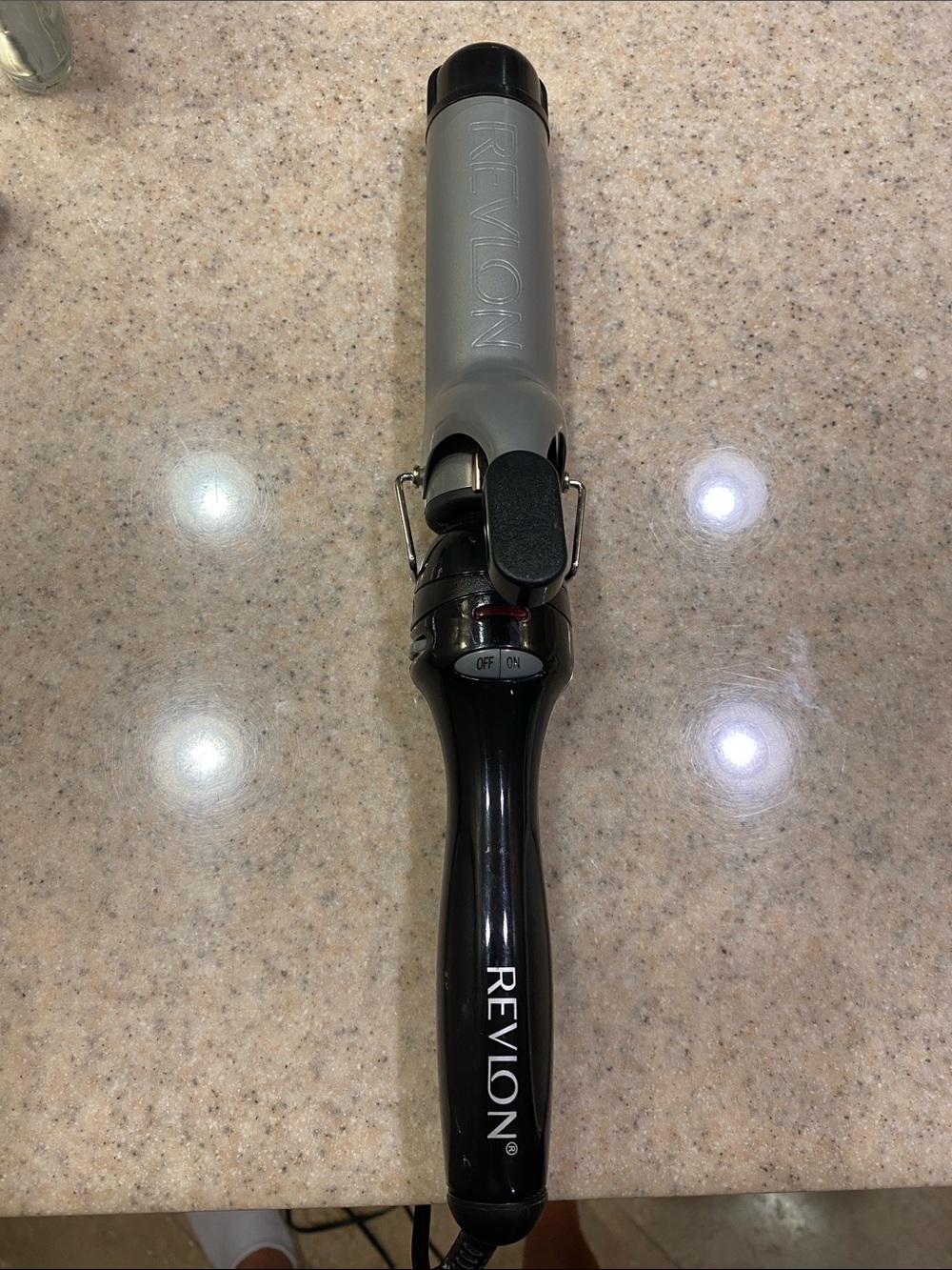 Revlon Black Handle Silver Barrel Curling Iron